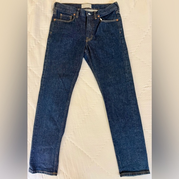 Everlane Selvedge Slim Fit Jeans 30x30 Men’s Organic Cotton Indigo Blue - Picture 1 of 11